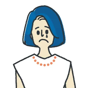 女性　困っている　イラスト